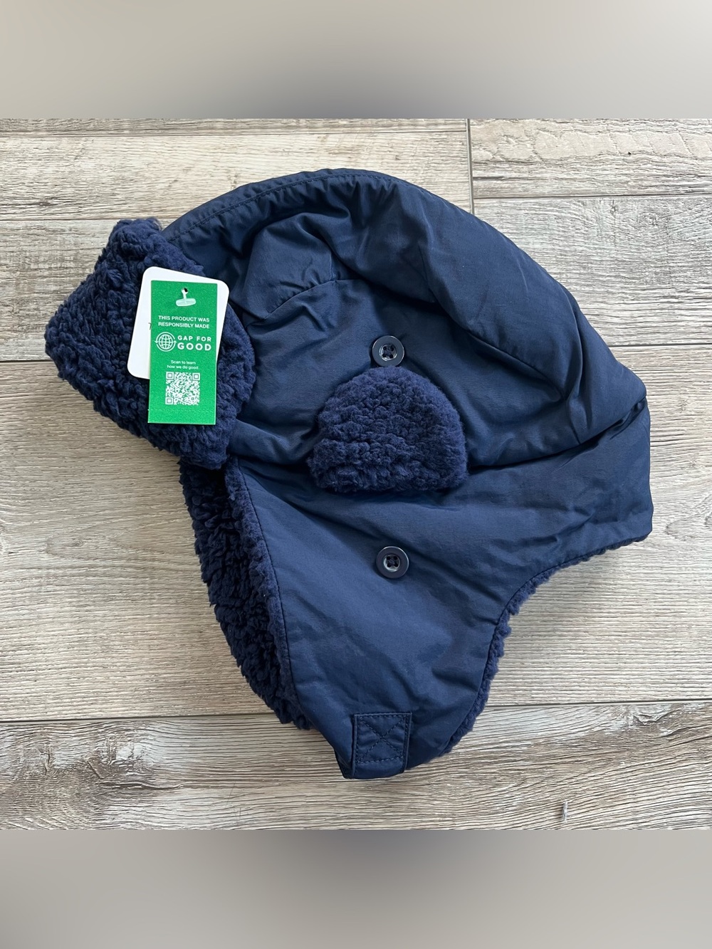 NWT Gap Boy’s Navy Blue Trapper Hat Size M/L